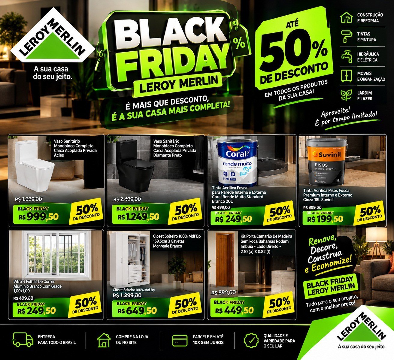 Catálogo promocional Black Friday enviado como referência